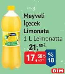 LE'MONATTA MEYVELİ İÇECEK LİMONATA 1 L